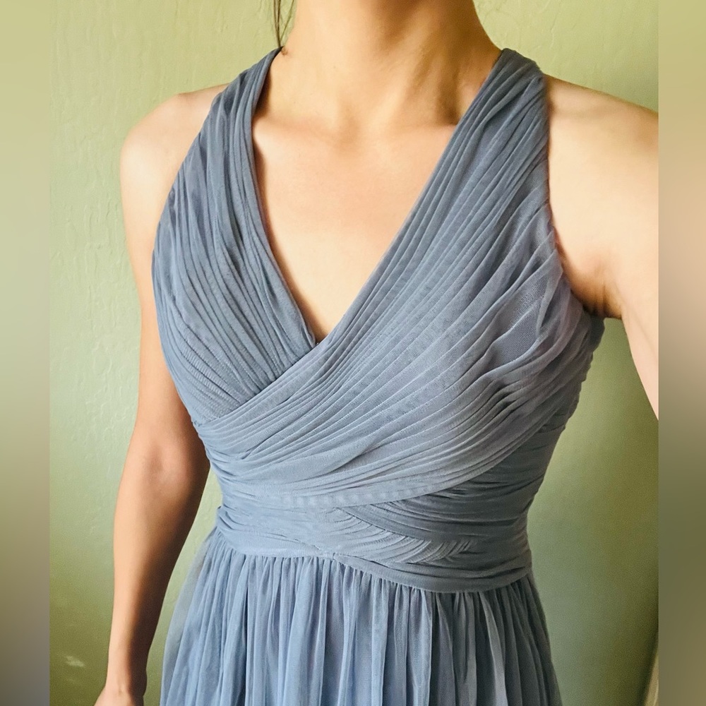 Anthropologie BHLDN Hitherto Misty Blue Gown Dress Size 0